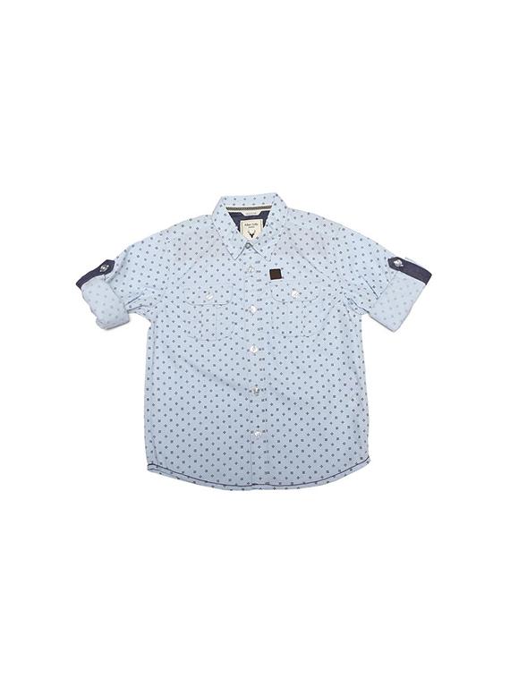 blue cotton blend shirt - 15608881 - Zoom Image - 1