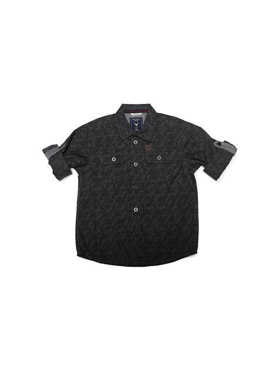 grey cotton blend shirt - 15608882 - Zoom Image - 1