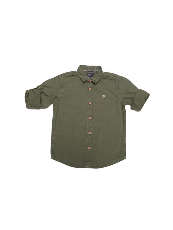 green cotton blend shirt - 15608884 - Zoom Image - 1