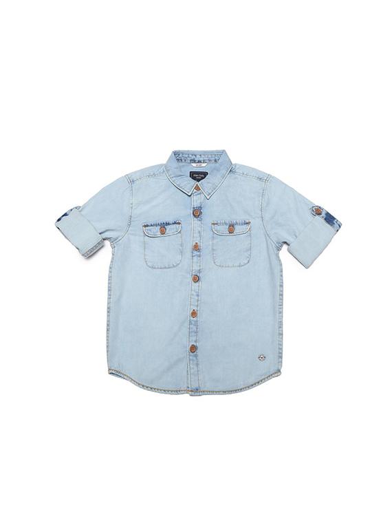 blue cotton blend shirt - 15608887 - Zoom Image - 1
