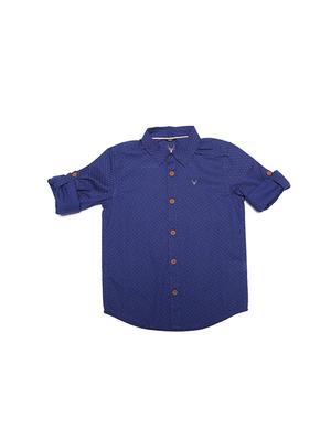 blue cotton blend shirt - 15608890 - Standard Image - 1