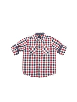 red cotton blend shirt - 15608891 - Standard Image - 1