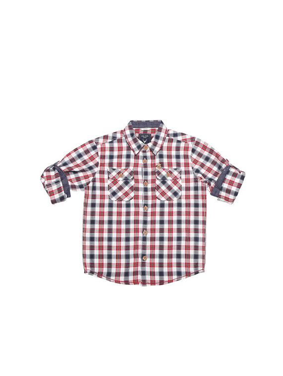 red cotton blend shirt - 15608891 - Zoom Image - 1