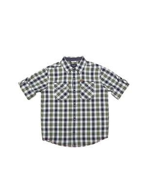 green cotton blend shirt - 15608892 - Standard Image - 1