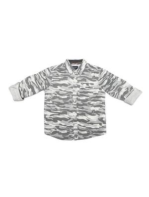 grey cotton blend shirt - 15608896 - Standard Image - 1