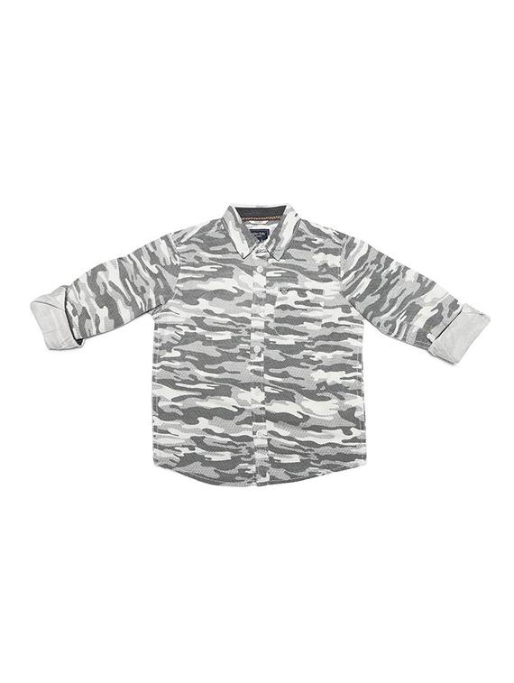 grey cotton blend shirt - 15608896 - Zoom Image - 1