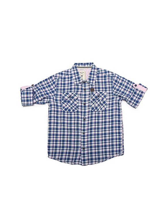 blue cotton blend shirt - 15608897 - Zoom Image - 1