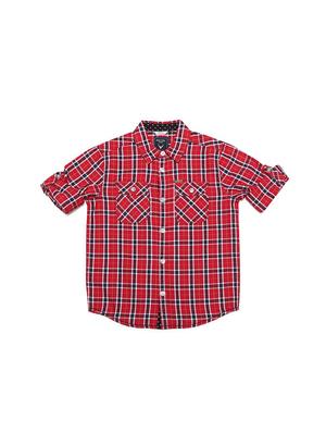 red cotton blend shirt - 15608898 - Standard Image - 1