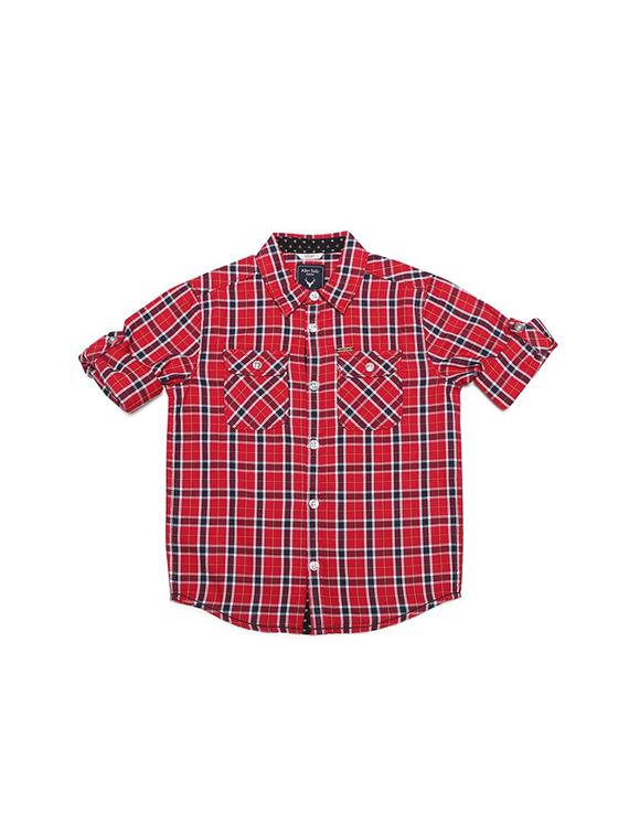 red cotton blend shirt - 15608898 - Zoom Image - 1
