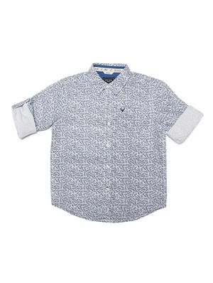 blue cotton blend shirt - 15608901 - Standard Image - 1