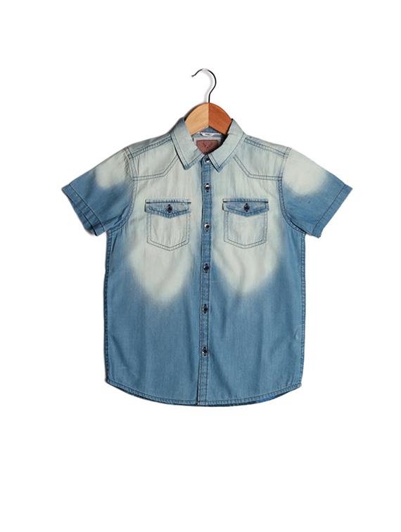blue cotton blend shirt - 15608911 - Zoom Image - 1