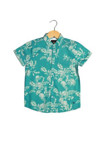 green cotton blend shirt - 15608912 - Very Small Image - 1