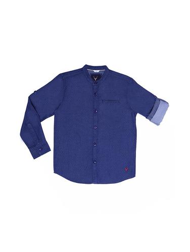blue cotton blend shirt - 15608916 - Very Small Image - 1