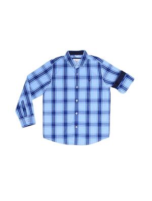 blue cotton blend shirt - 15608917 - Standard Image - 1