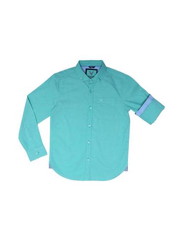 green cotton blend shirt - 15608919 - Very Small Image - 1