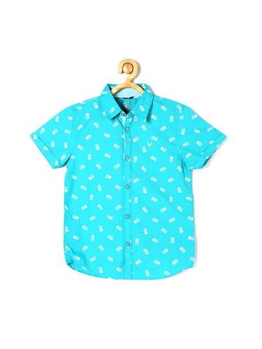 blue cotton blend shirt - 15608924 - Very Small Image - 1