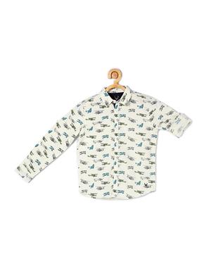 white cotton blend shirt - 15608925 - Standard Image - 1