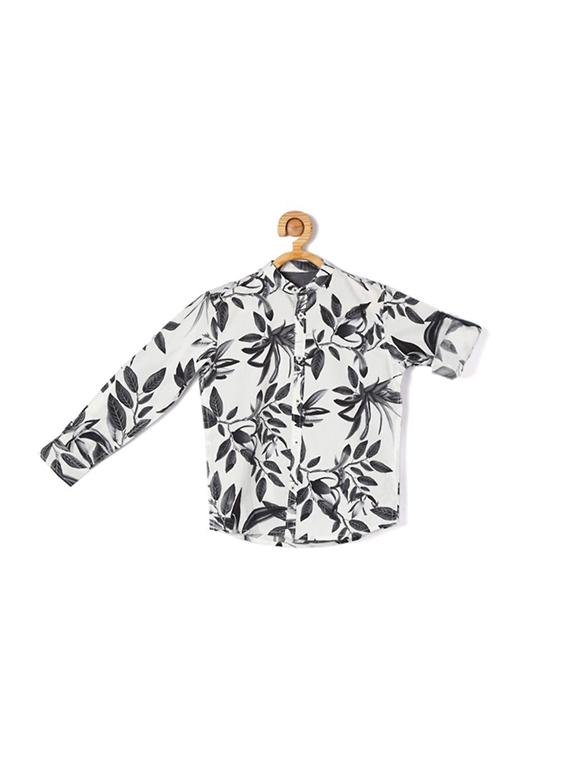 white cotton blend shirt - 15608926 - Zoom Image - 1