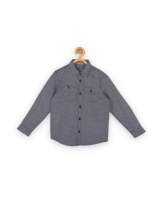 navy blue cotton shirt - 15608940 - Zoom Image - 1
