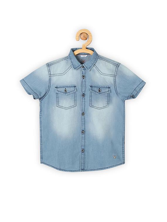blue cotton shirt - 15608949 - Zoom Image - 1