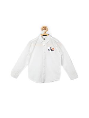white cotton blend shirt - 15608953 - Standard Image - 1