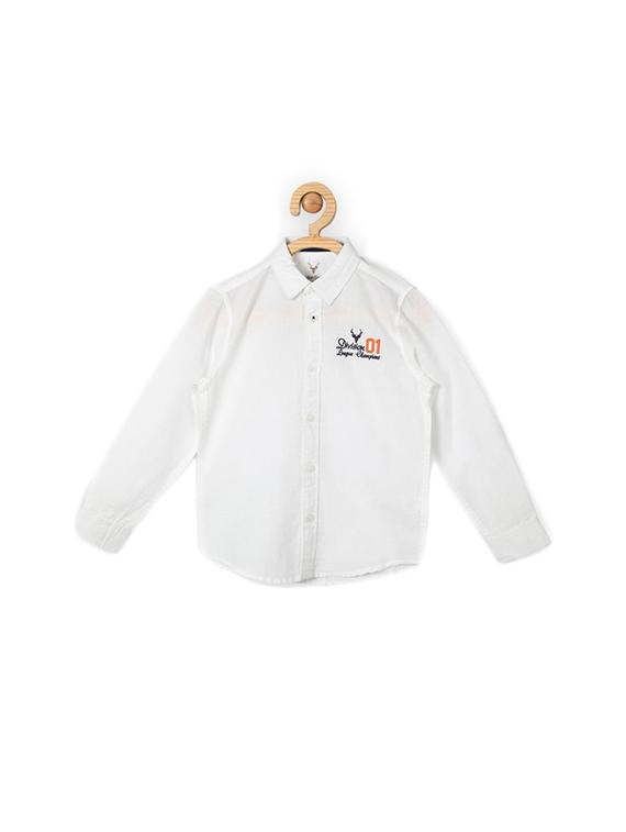 white cotton blend shirt - 15608953 - Zoom Image - 1