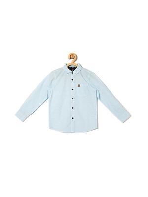 blue cotton blend shirt - 15608954 - Standard Image - 1