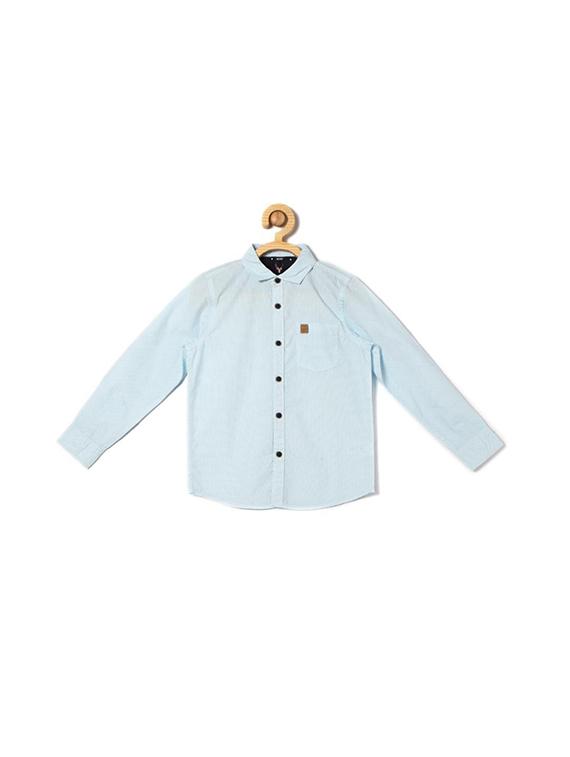 blue cotton blend shirt - 15608954 - Zoom Image - 1