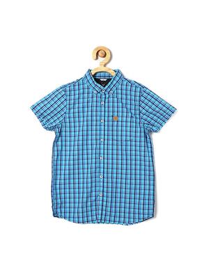blue cotton blend shirt - 15608957 - Standard Image - 1