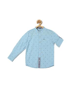 blue cotton blend shirt - 15608959 - Standard Image - 1