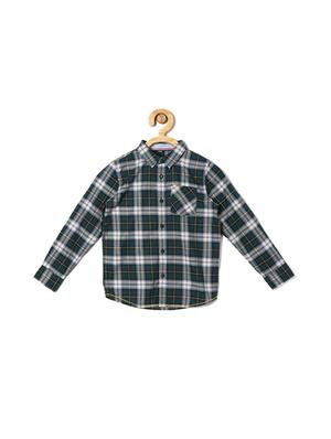 green cotton blend shirt - 15608960 - Standard Image - 1