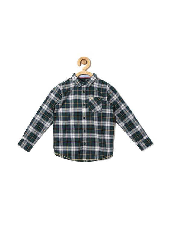 green cotton blend shirt - 15608960 - Zoom Image - 1