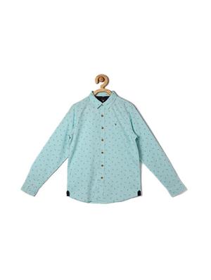 green cotton blend shirt - 15608961 - Standard Image - 1
