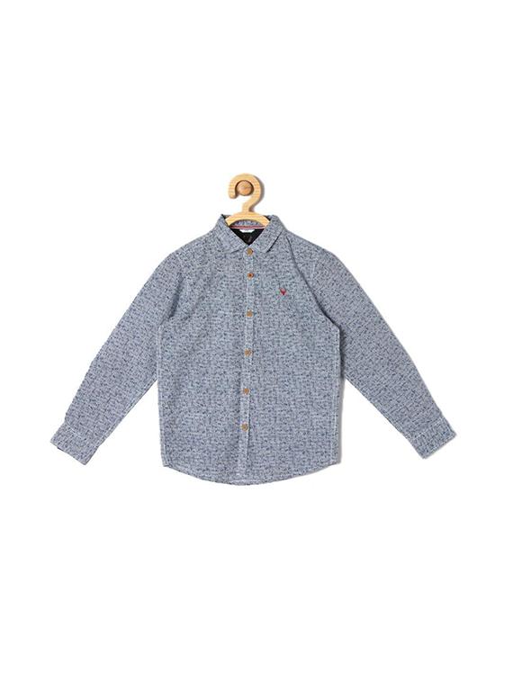 blue cotton blend shirt - 15608965 - Zoom Image - 1
