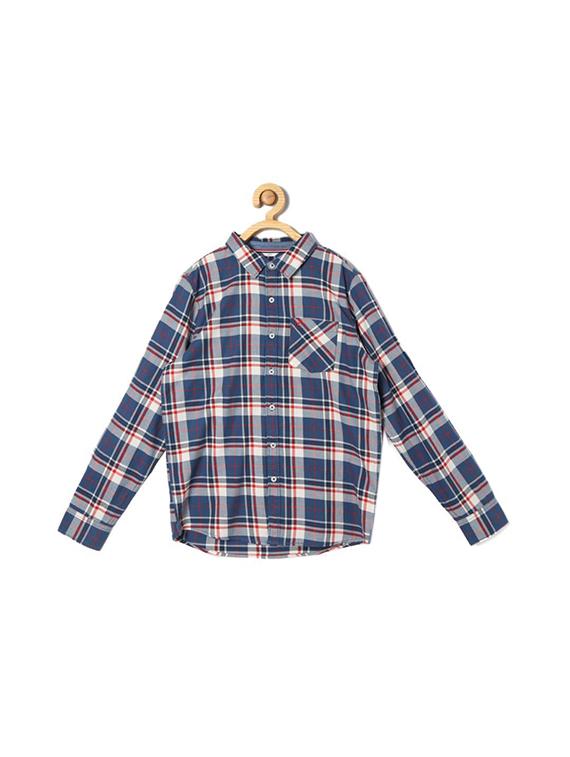 blue cotton blend shirt - 15608967 - Zoom Image - 1