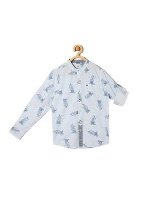 blue cotton blend shirt - 15608968 - Standard Image - 1