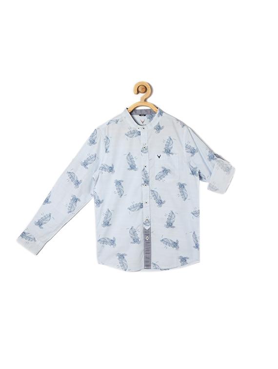 blue cotton blend shirt - 15608968 - Zoom Image - 1