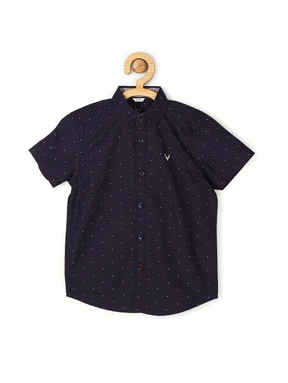 navy blue cotton shirt - 15608970 - Zoom Image - 1