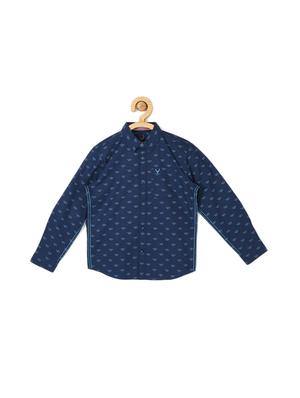 navy blue cotton shirt - 15608971 - Standard Image - 1