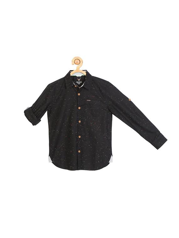 black cotton blend shirt - 15608973 - Zoom Image - 1