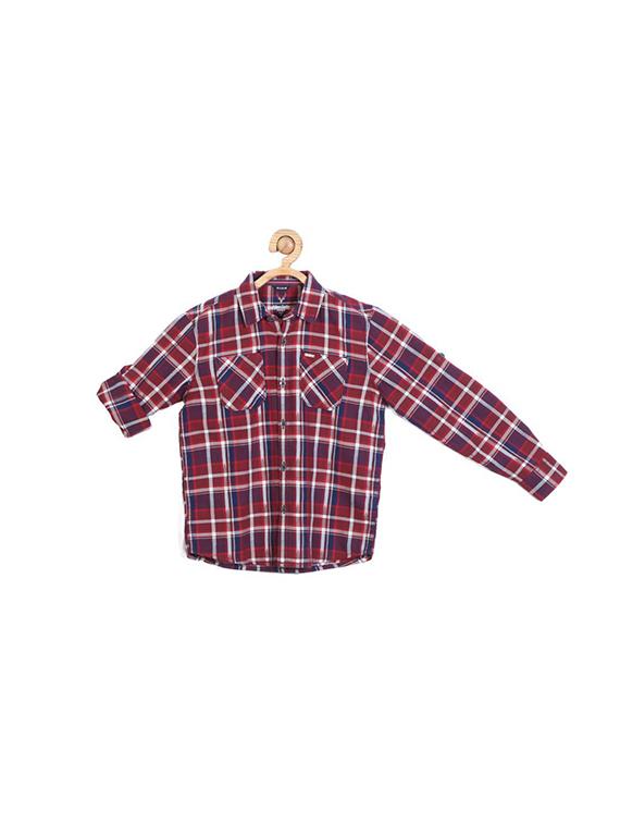 red cotton blend shirt - 15608975 - Zoom Image - 1