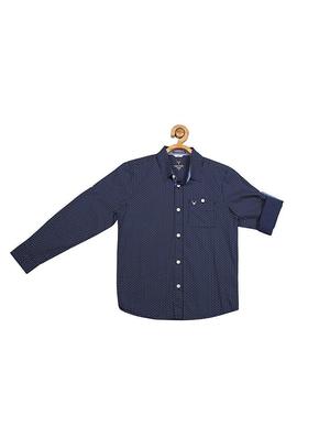 navy blue cotton shirt - 15608978 - Standard Image - 1