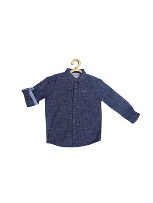blue cotton blend shirt - 15608989 - Standard Image - 1