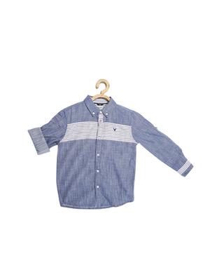 blue cotton blend shirt - 15608990 - Standard Image - 1