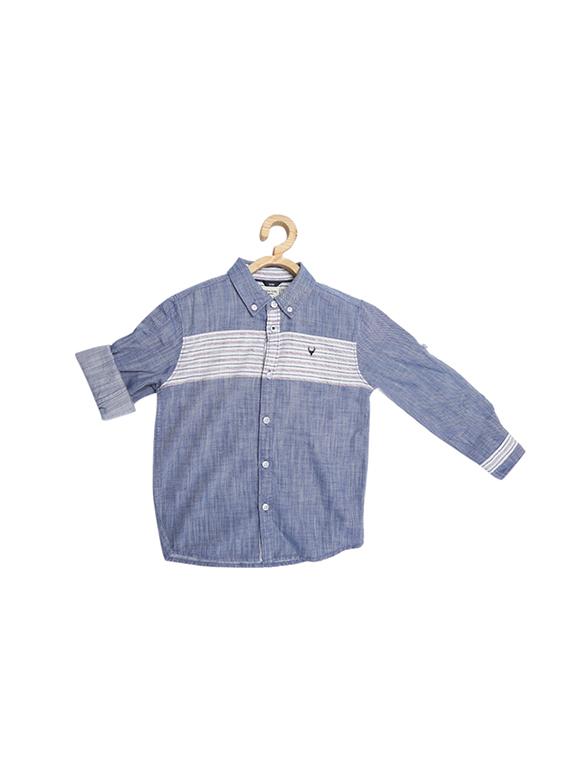 blue cotton blend shirt - 15608990 - Zoom Image - 1