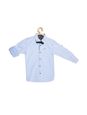 blue cotton blend shirt - 15608991 - Standard Image - 1