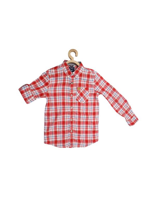 red cotton blend shirt - 15608993 - Zoom Image - 1