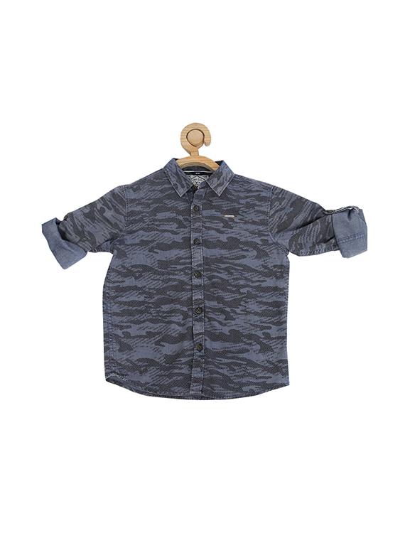grey cotton blend shirt - 15608998 - Zoom Image - 1