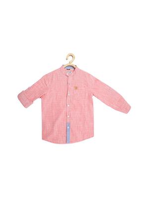 pink cotton blend shirt - 15609001 - Standard Image - 1