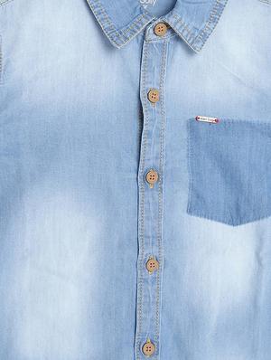 blue cotton shirt - 15609004 - Standard Image - 3